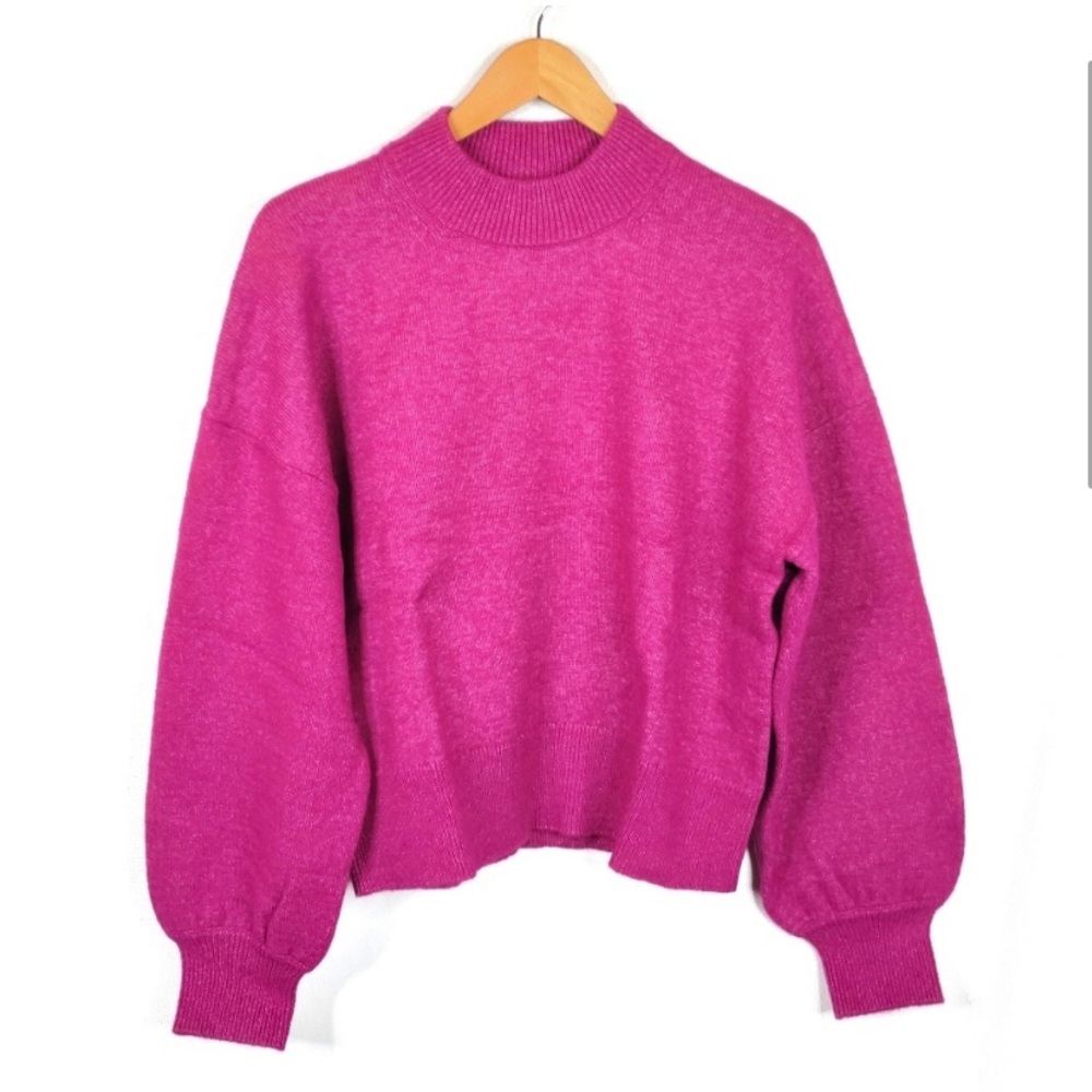 NWT GAP Supersoft Mockneck Sweater in Purple Magenta